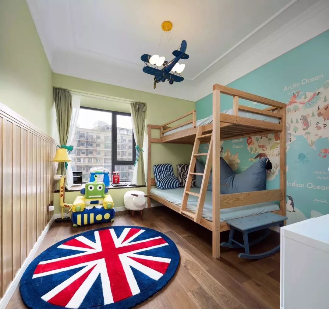 实用又童趣的高低床设计小户型儿童房很适合这样做