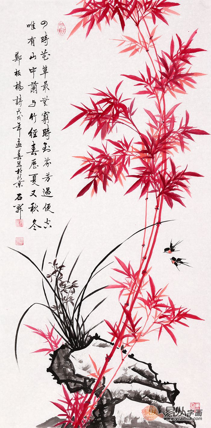 女领导办公室挂什么画,花鸟画更符合气质!