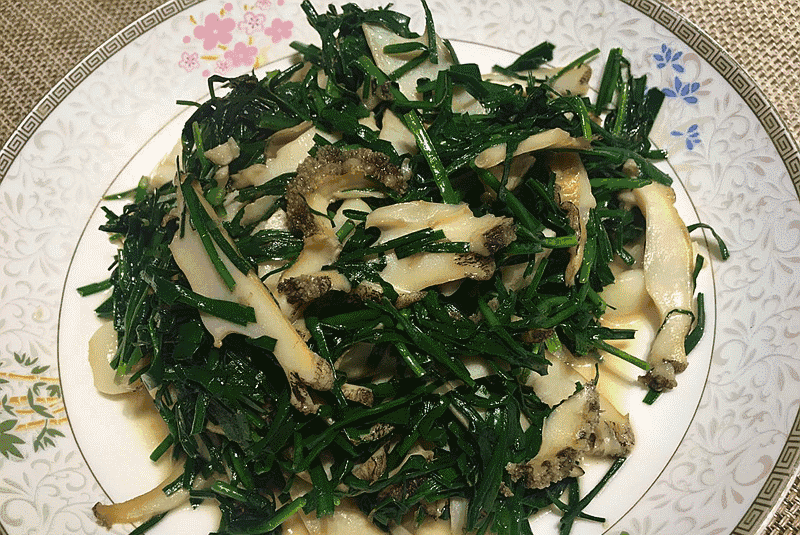 男人吃这个极好,韭菜鲍鱼片