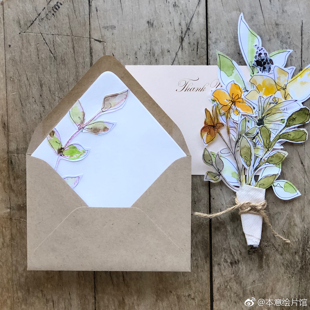 把花装进信封里寄出去77这样的设计十分有创意inslilao