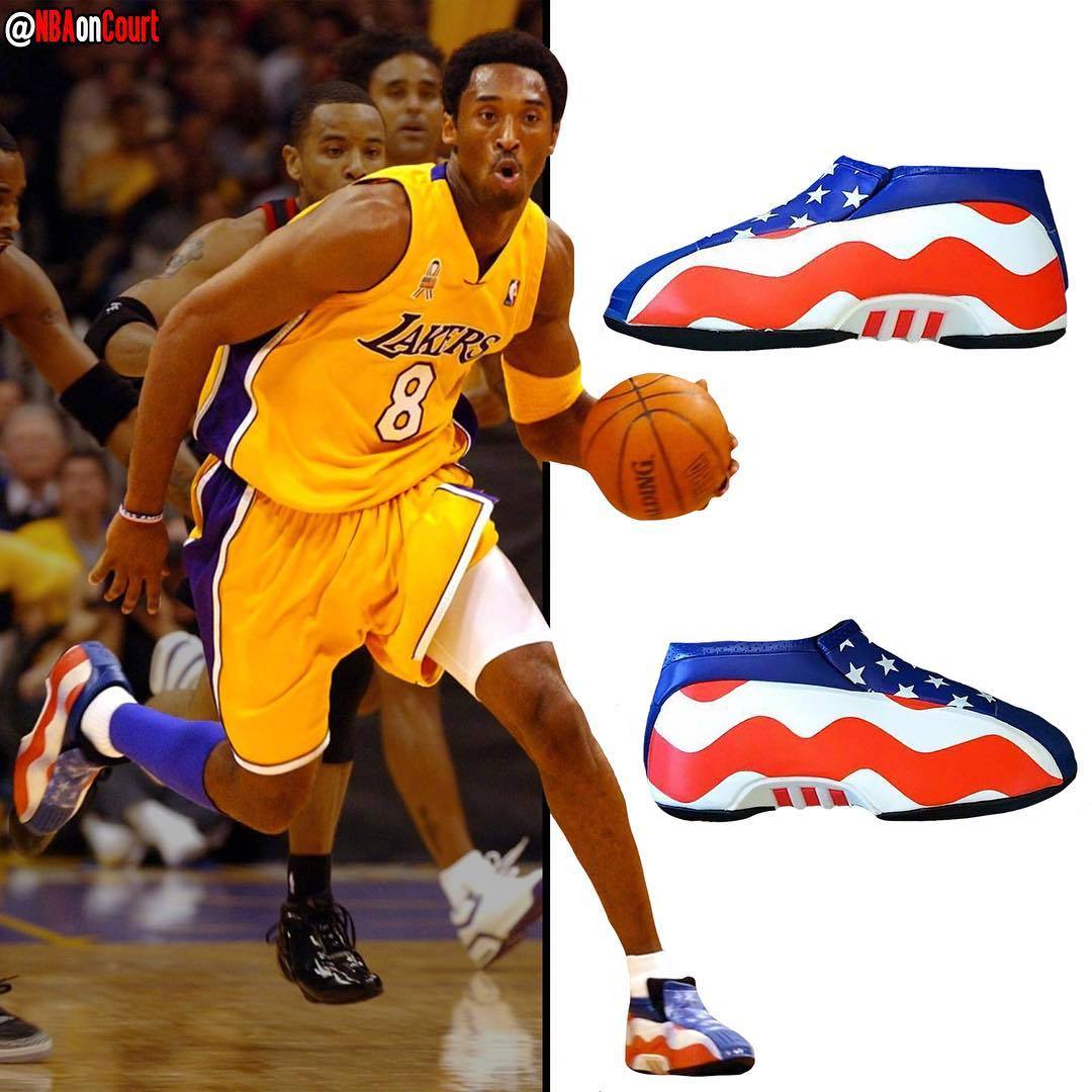 科比当年这双星条旗版本的adidas kobe 2