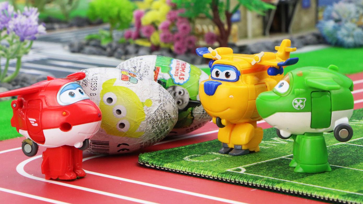 超级飞侠奇趣蛋玩具,汽车挖掘机修路,婴幼儿宝