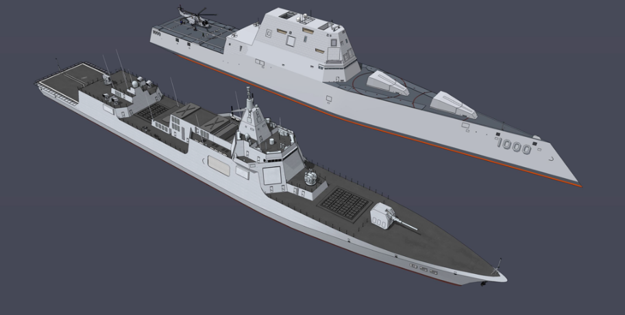 为了对付055美军要再造22艘装电磁炮的巡洋舰