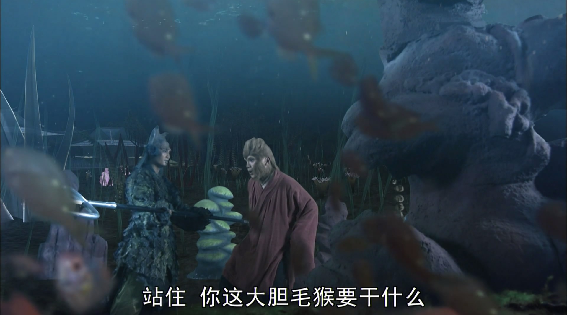 巡海夜叉拦住齐天大圣孙悟空去路,大胆毛猴你这是要去干什么