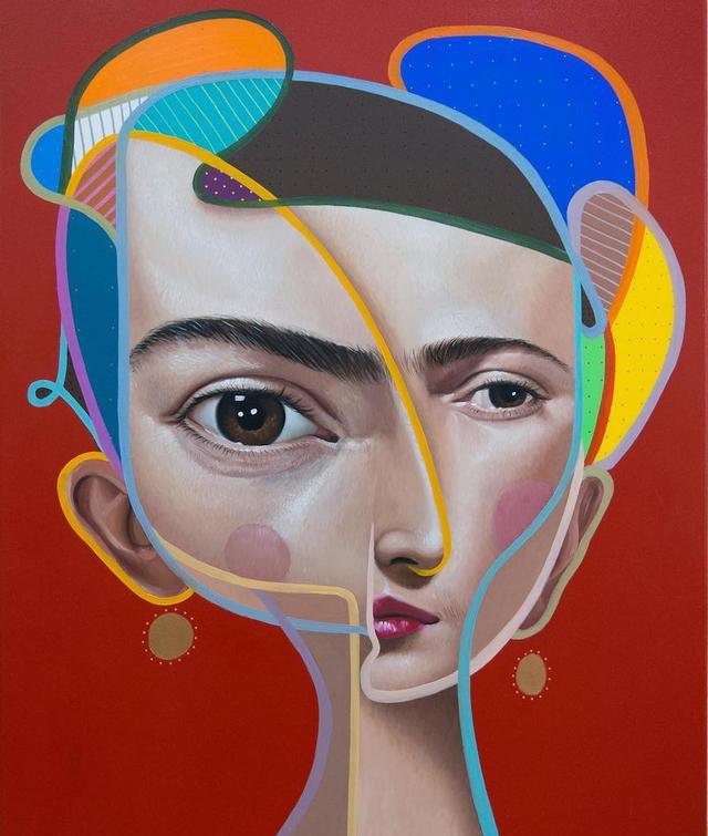 然而,在2016年,他开始想要些改变,作品趋向立体派风格,使画面人物脖子