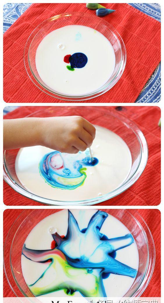 活捉色彩|颜料开花了?神奇的牛奶画,带你感受色彩的律动!