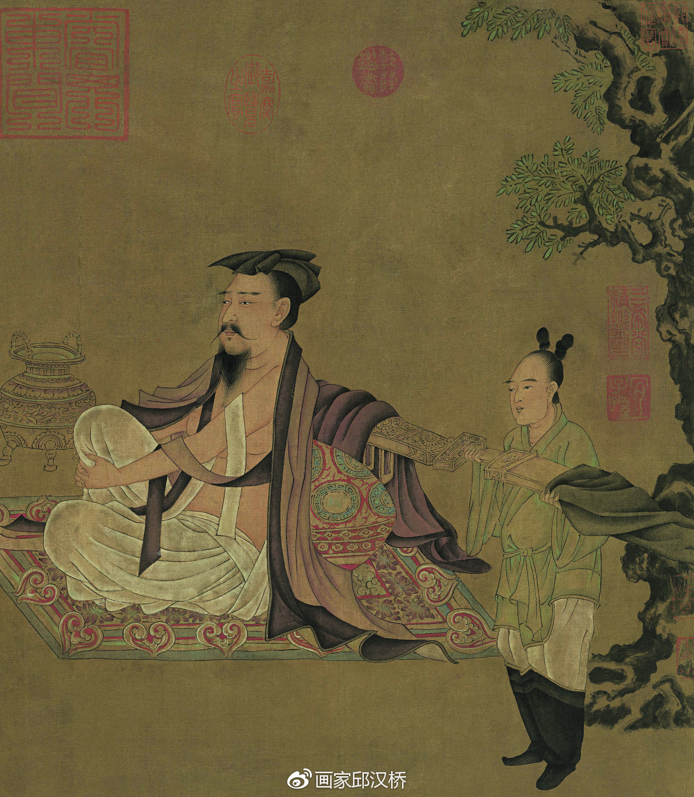 汉桥话画：孙位《高逸图》与“竹林七贤”|高逸图|竹林七贤|阮籍_新浪新闻