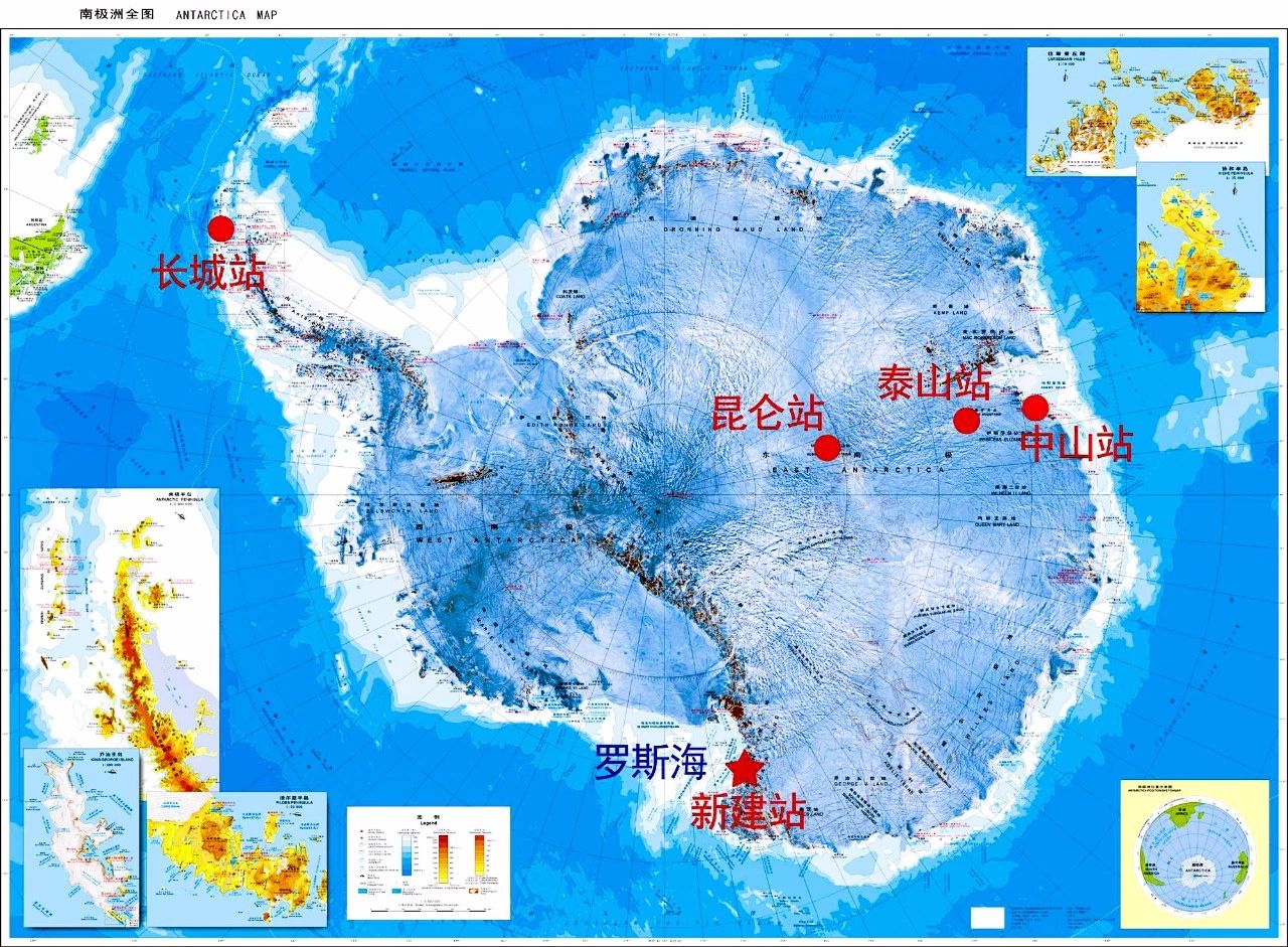 南极地形地势图片