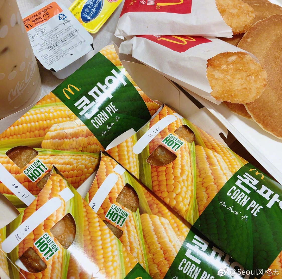 泰国网红款麦当劳玉米派登陆韩国啦,一上市就好评多多