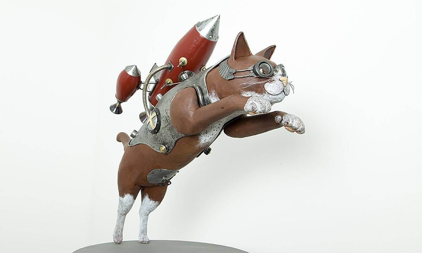 蒸汽朋克风格动物雕塑:nozomu uchida