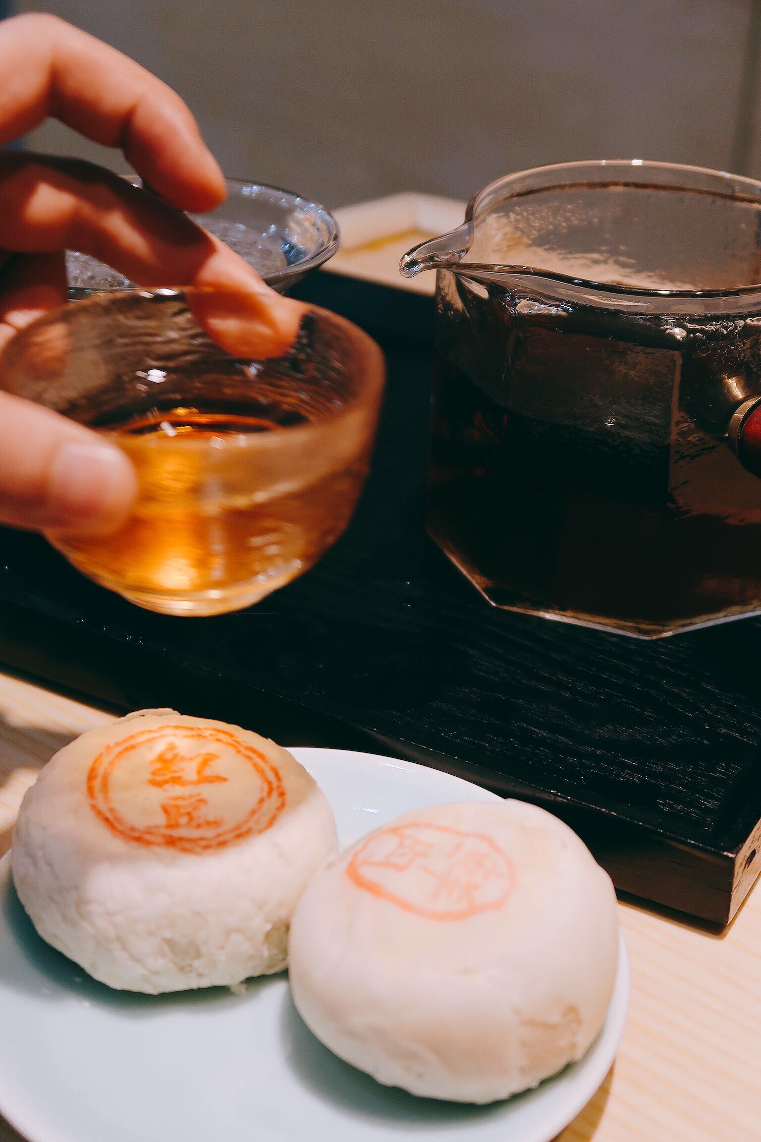 我搭配和冰酸梅汤和小青柑茶