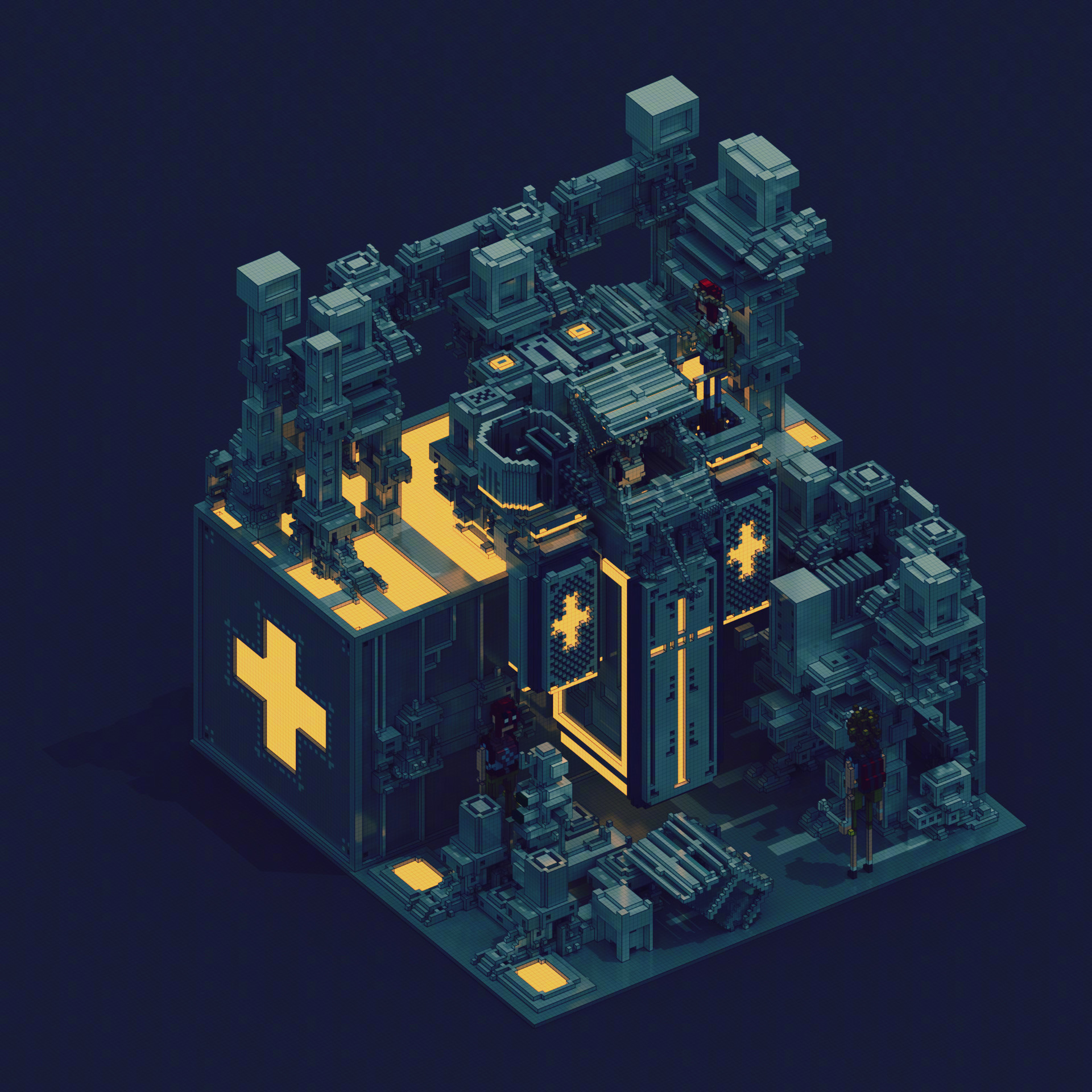 他把3d立体场景做出了像素范儿 法国巴黎设计师 sir carma