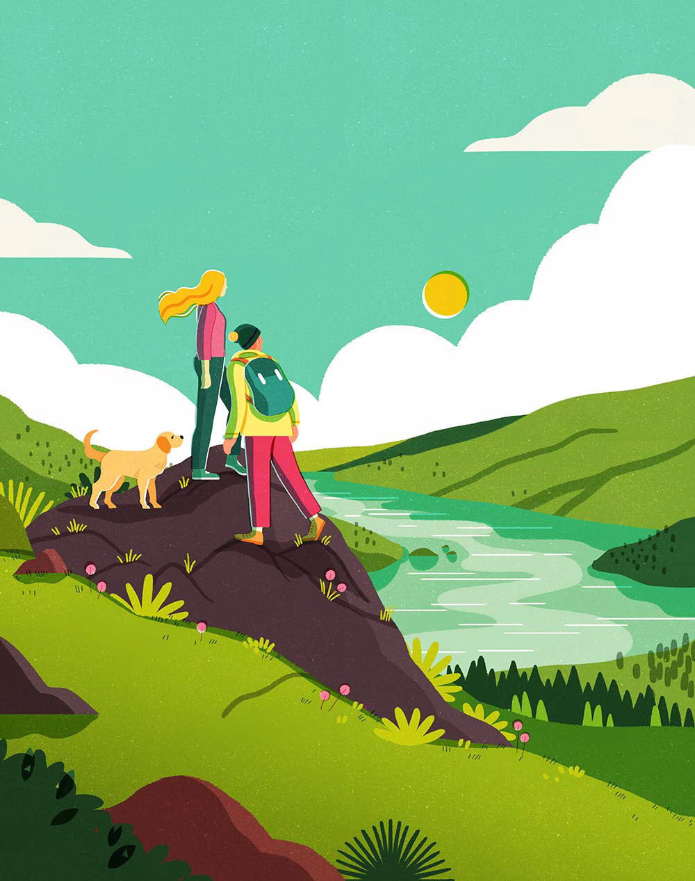 how to be happy以快乐为主题的插画设计作品