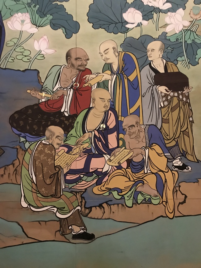 作品局部图看到这壁画,难以想象,鲜活生动的500罗汉,有着一股摄人心魄