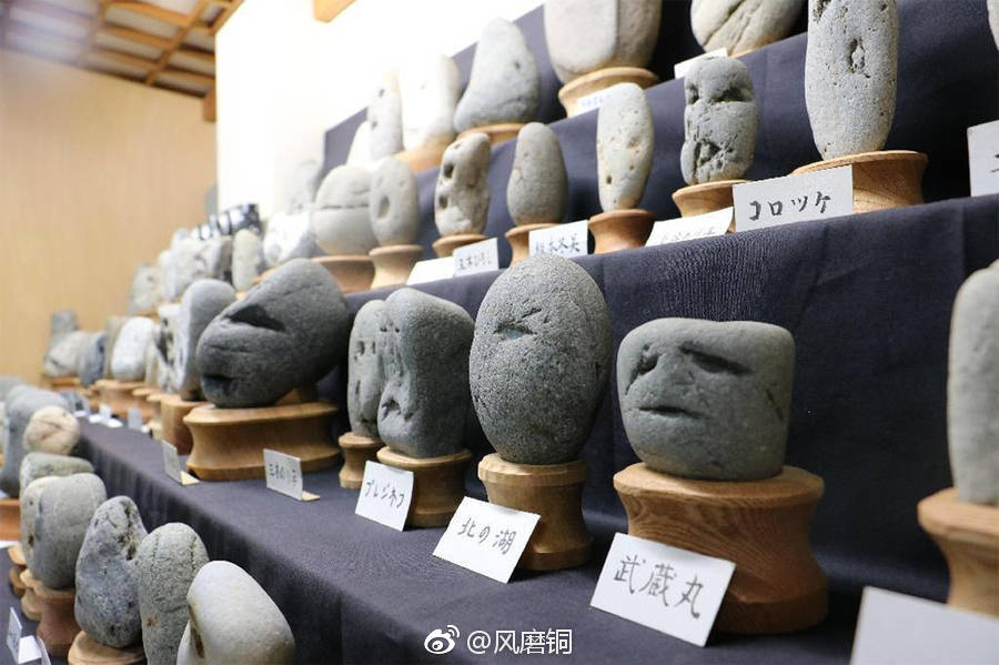 日本秩父有家专门收藏脸形奇石的博物馆,被称为chinsekikan