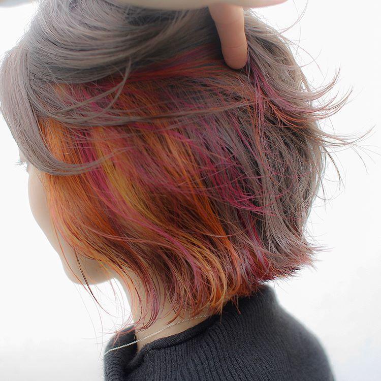 波波头染这样的颜色,美轮美奂