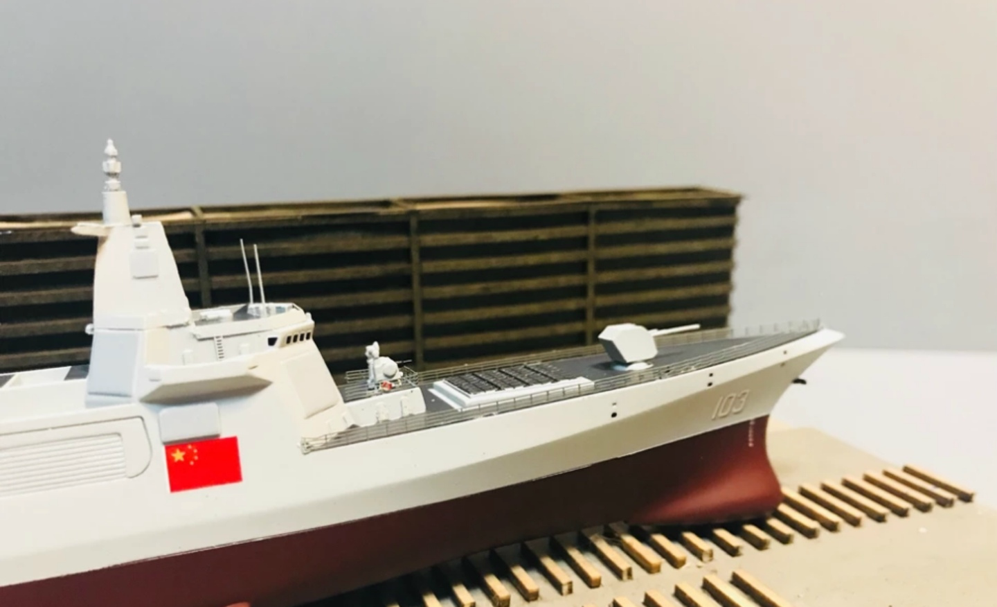 055级大型导弹驱逐舰模型|导弹驱逐舰|战舰|海军_新浪新闻