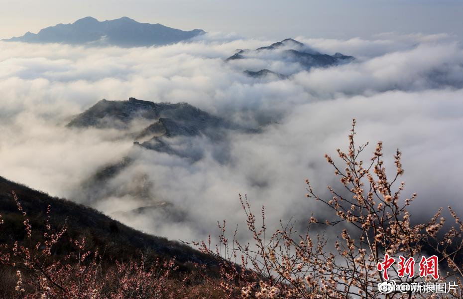 这是今天的北京慕田峪古长城云海翻腾气势磅礴壮哉壮哉