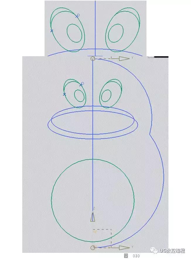 「ug编程实例」qq企鹅造型设计