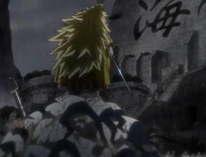 金狮子当初也是一名大剑豪,并且名声大噪,他的两把名刀樱十和木枯应该