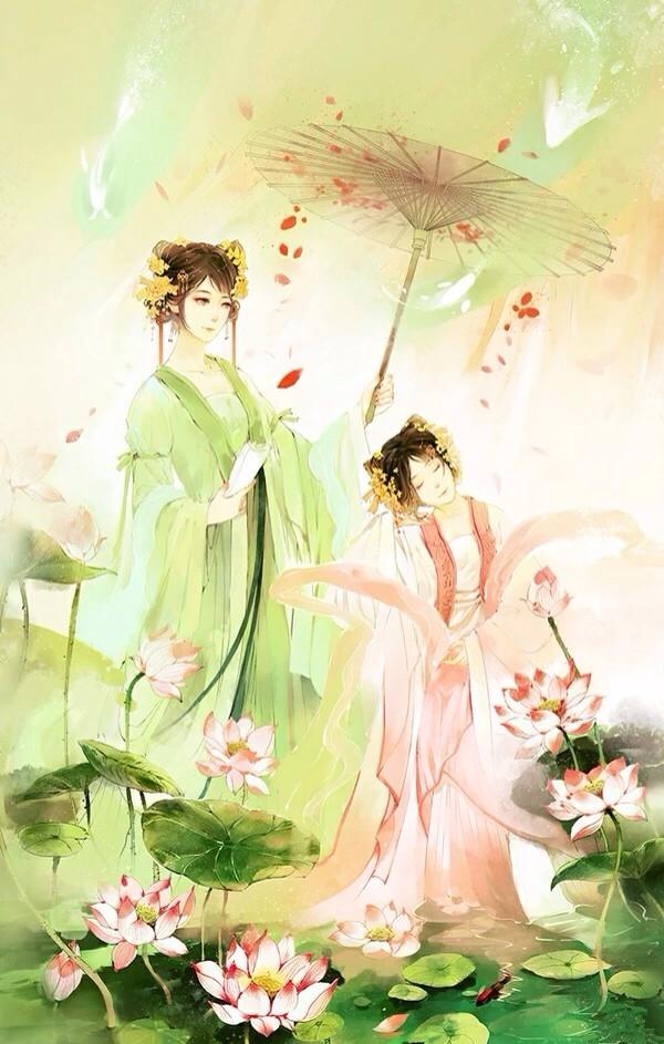 唯美头像丨古风手绘画,你是我的画中人,我是你的庭外观!|手绘画|头像|