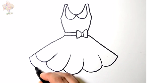 宝宝色彩绘画启蒙教宝宝如何画迷你公主裙