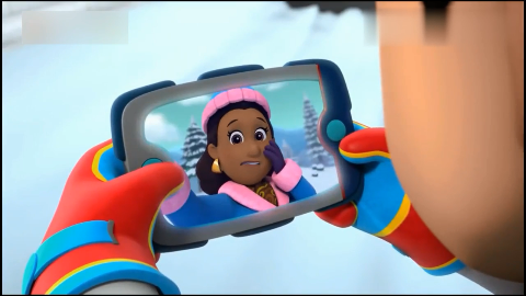 灰灰向莱德求助精美的艺术品雪雕掉入裂缝需要汪汪队救援