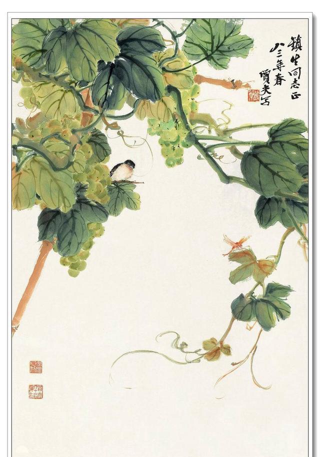 钟质夫清新俊逸的花鸟欣赏