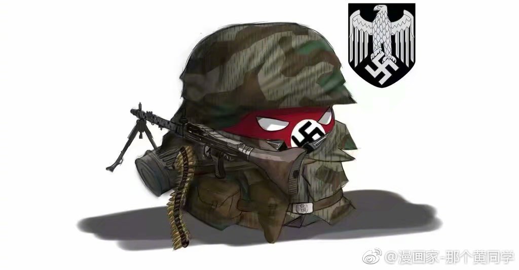 精美二战波兰球插画