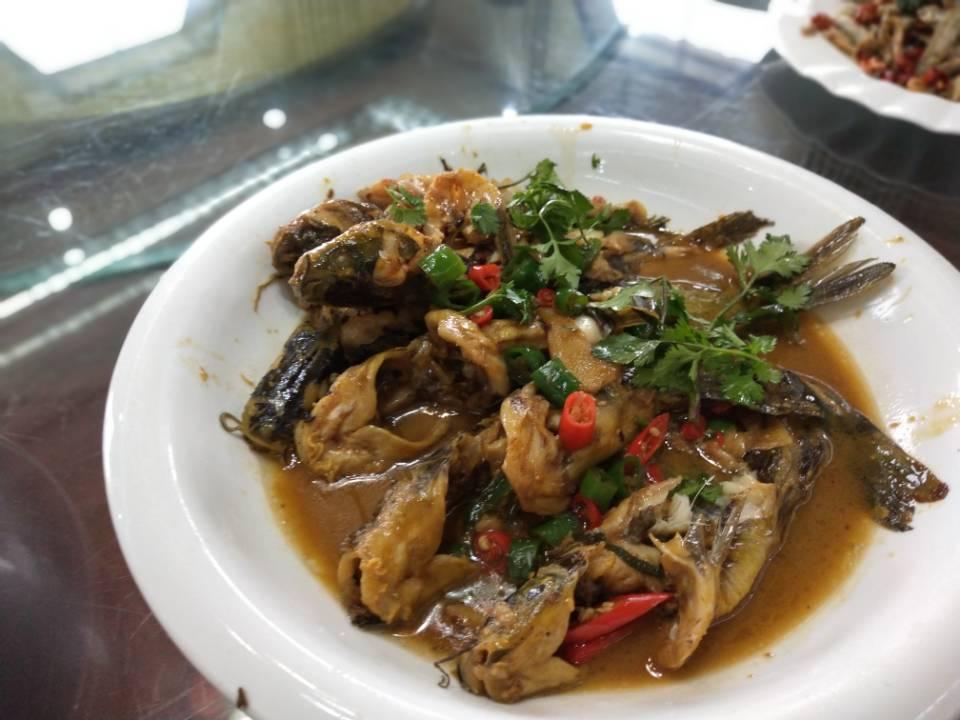 这菜是钢针鱼,不知道你那里叫它什么鱼.这是弟弟点的,八个人也没吃了.