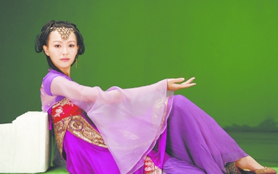 仙剑奇侠传3幕后花絮唐嫣的紫萱造型真的是非常美