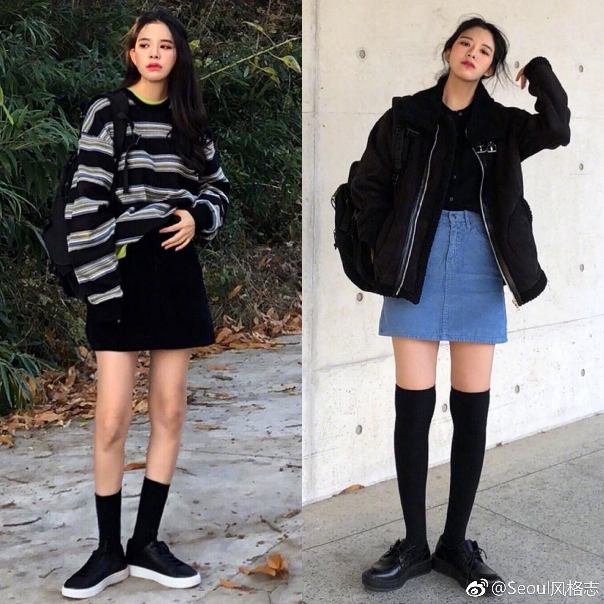 酷味女生的日常休闲风穿搭参考.