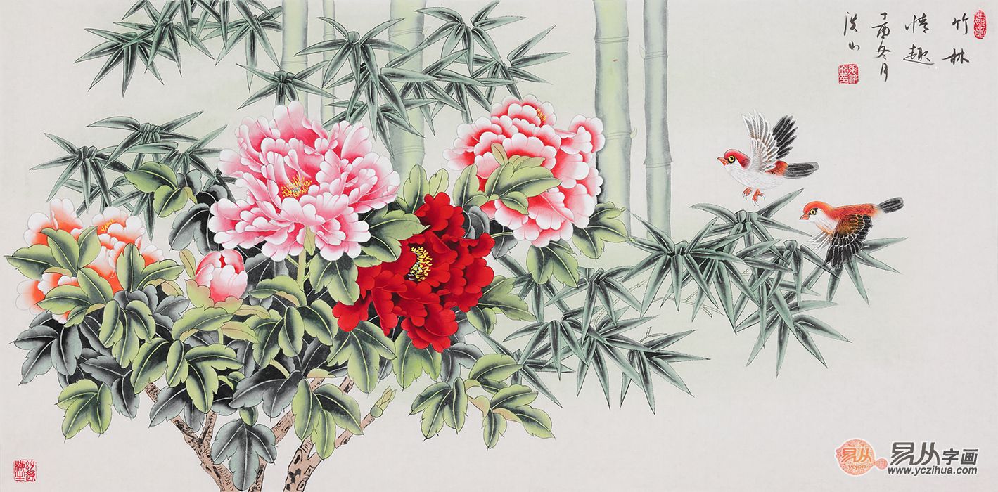 客厅装饰挂什么画 张洪山吉利花鸟画装饰最合适!