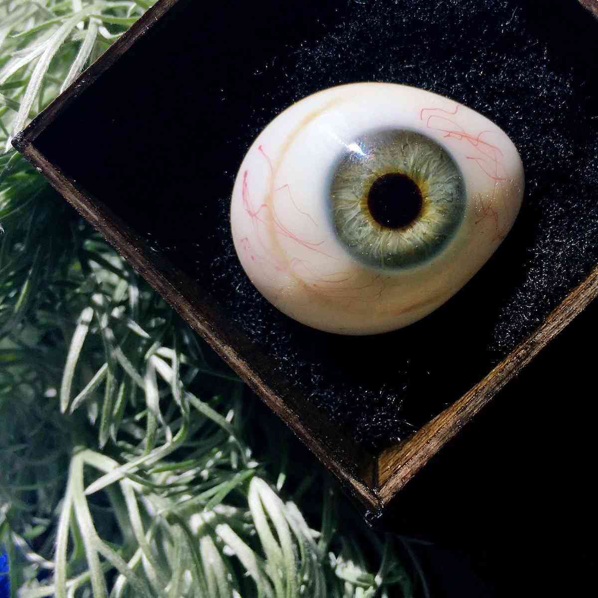 19世纪90年代,特殊玻璃制作的义眼,德国制造.