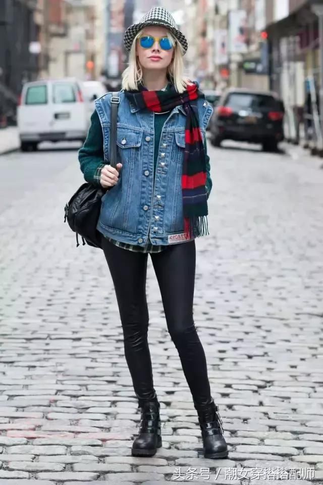 潮女搭配:想把春天穿在身上,那就来件彩色格纹裙吧