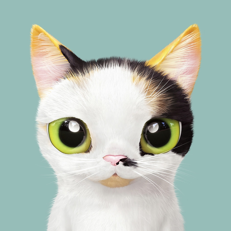 呆萌卡通大眼猫咪