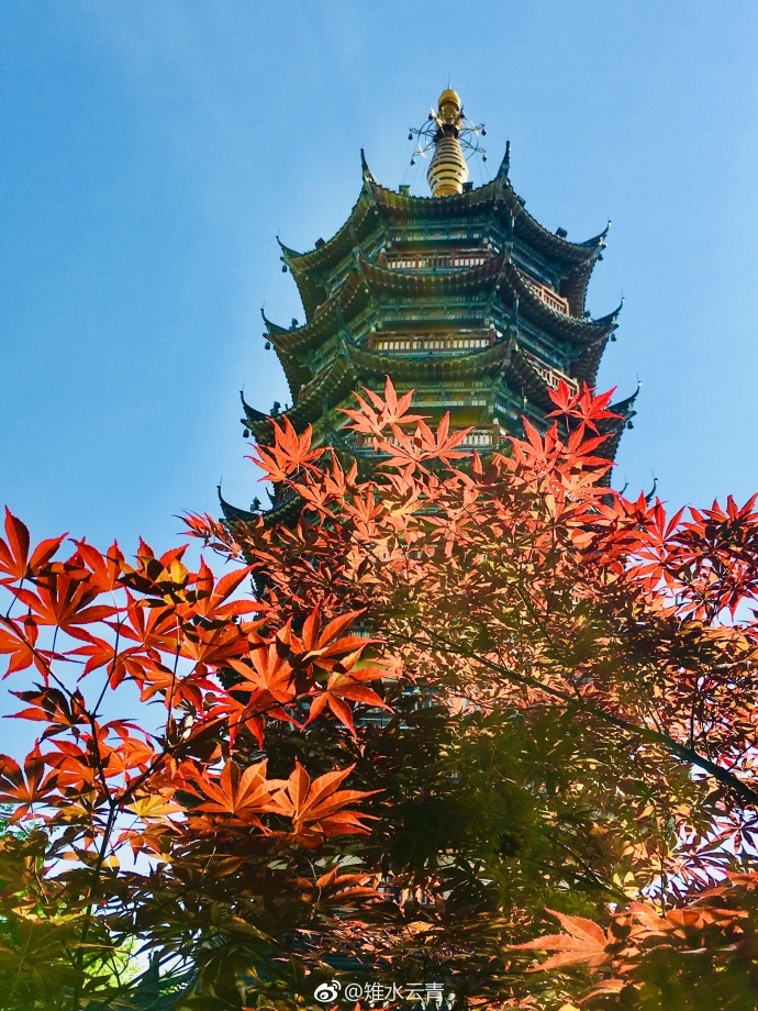 “如皋蓝”下，庄严秀丽的定慧寺佛塔！[太开心]|定慧寺|佛塔|如皋_新浪新闻