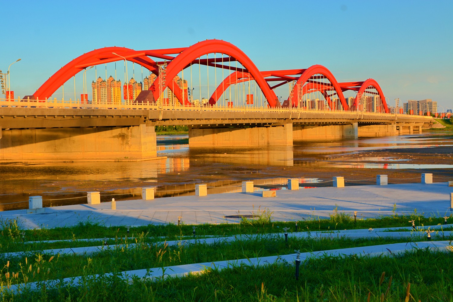 通辽市辽河公园彩虹桥,原创摄影