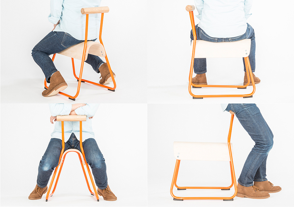 设计师masahiko ito设计的新型的学校椅子,有助于让学生保持良好的