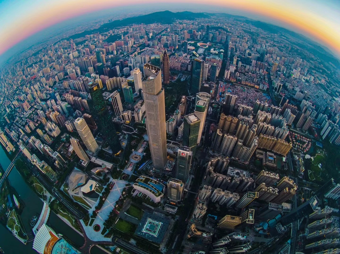 王正坤航拍广州cbd(天河中央商务区)