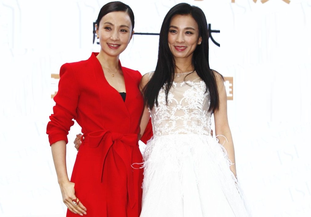 陶虹一身红衣和张庭同框,体态端庄成熟,网友:更喜欢张庭的自信