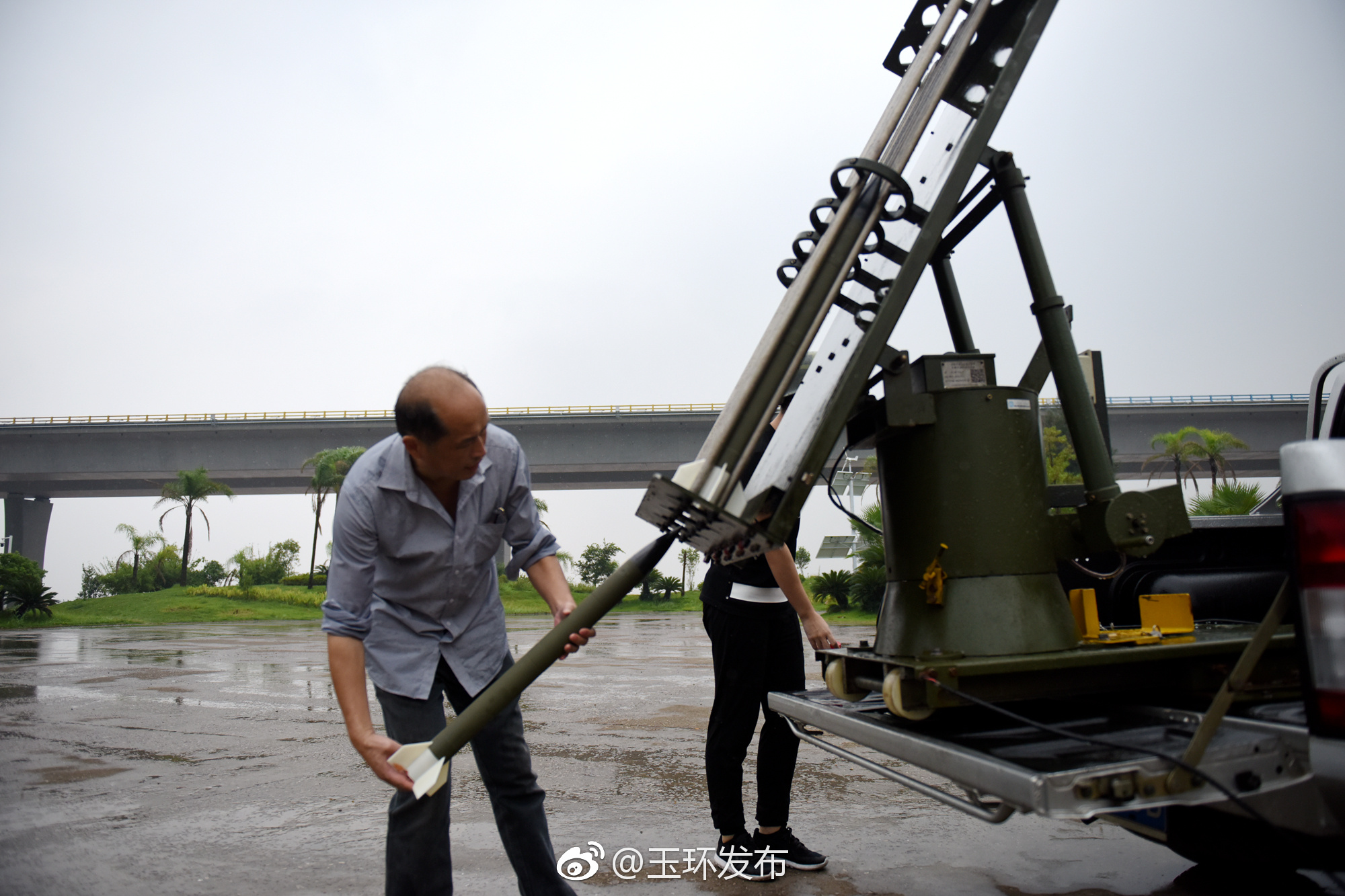 玉环再一次开展人工增雨作业