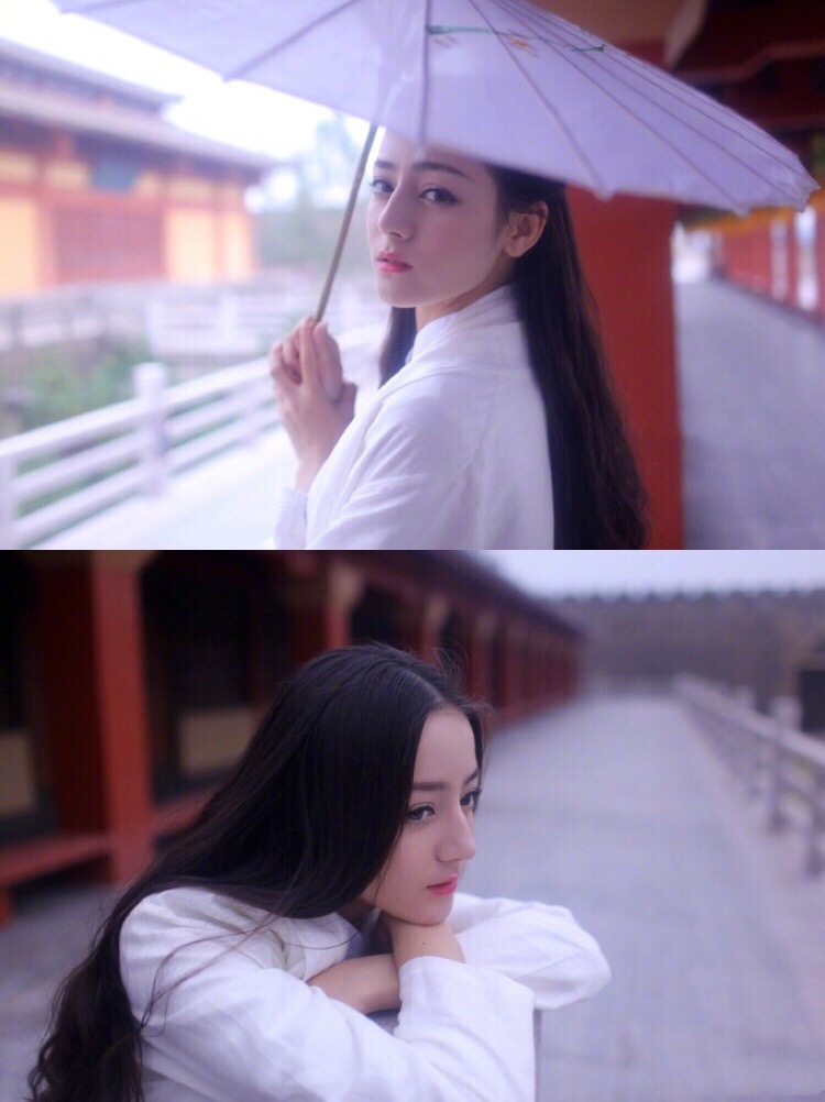 一袭白衣的迪丽热巴让人觉得仙气十足,画面真的是美的不敢想象!