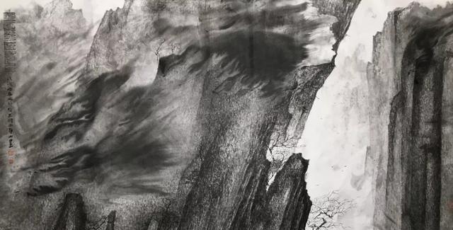 一往无前的大泼墨山水,大气磅礴!|中国画|山水|大写意_新浪新闻