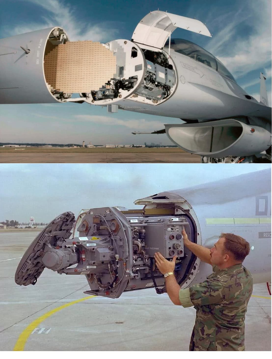 上图看起来就像麻秆,需要巨大增强才能上甲板 而且f16的小雷达,也惨遭