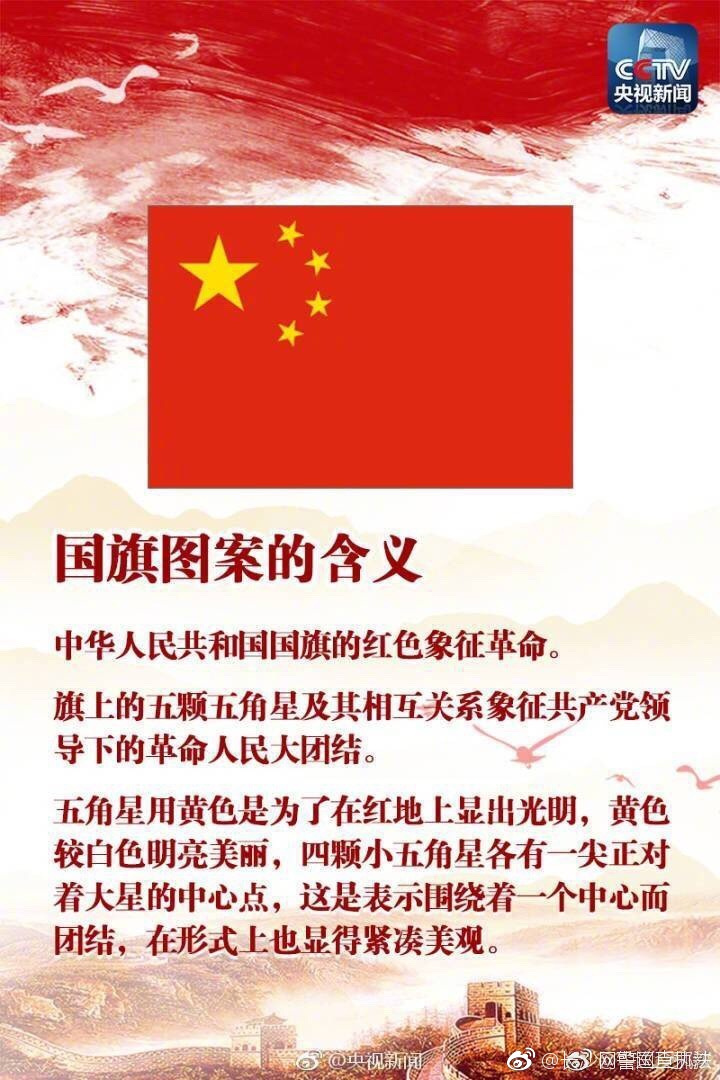 这些国旗,国徽,国歌知识,了解一下