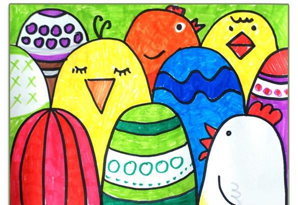 儿童简笔画 秒速画一群可爱的小鸡,快和宝宝一起来画一画吧!