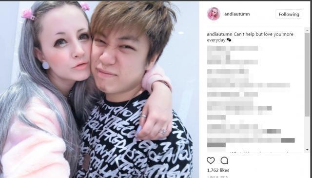 18岁吴卓林日前公开出柜, 与外籍30岁网红女友andi恋爱