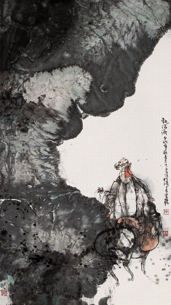 艺术家施大畏 酣畅豪放的水墨人物作品欣赏