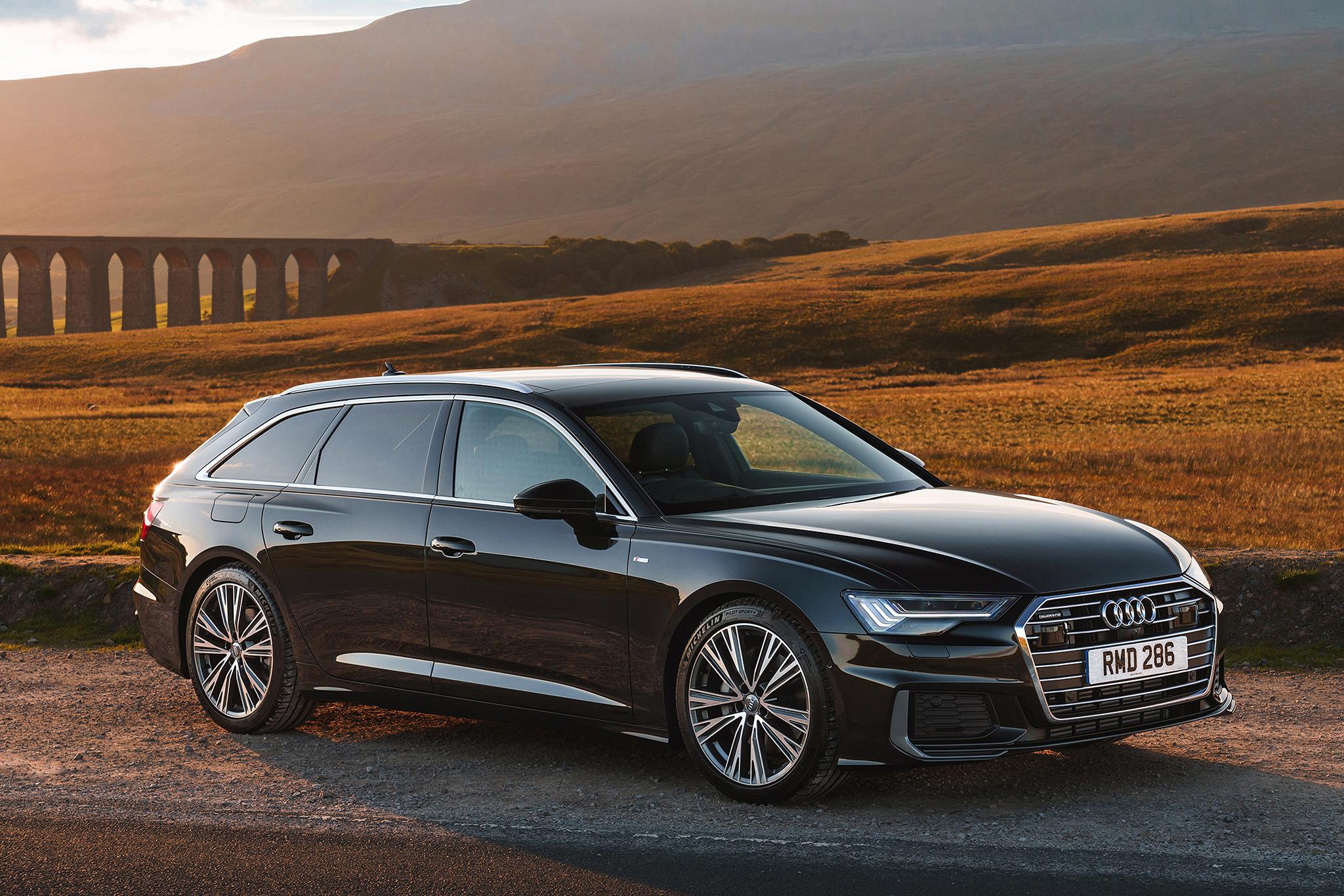 换上r8轮毂的新款a6旅行版,黑武士的姿态已经堪比大哥rs6了!